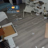 Estado en el que la policía halló la vivienda en la que se produjo el tiroteo que acabó con la vida de la víctima.