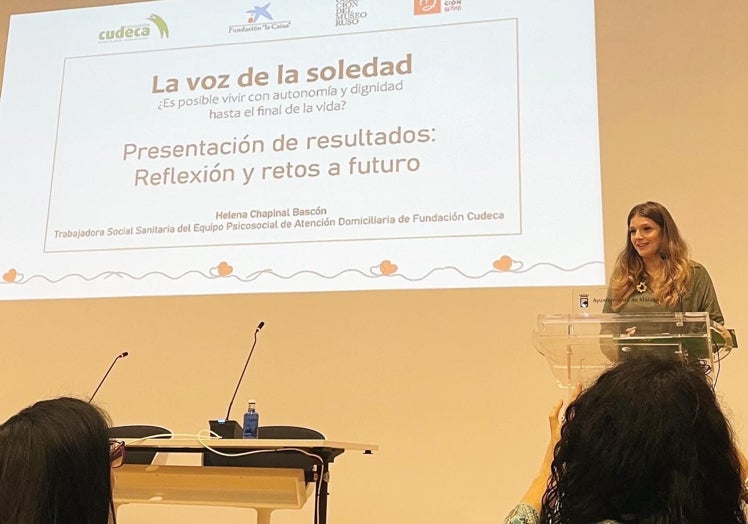 Helena Chapinal, durante una conferencia.