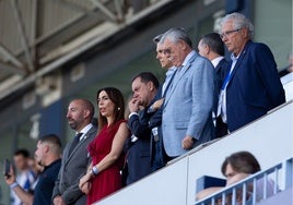 El palco de La Rosaleda, este sábado en el Málaga-Burgos.