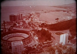 Málaga desde el mirador de Gibralfaro en los años 50.