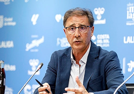 Loren Juarros, durante la comparecencia del martes.