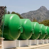 Exterior de la planta, con los filtros de arena cambiados.