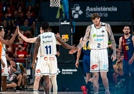 Carter y Balcerowski, en el Palau este viernes.