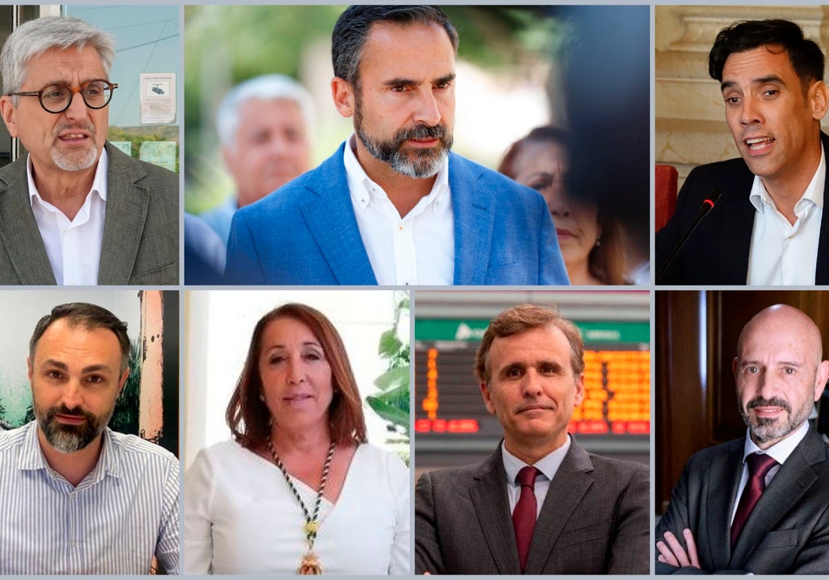 ar, Pérez y Orellana, arriba; Ruiz Araújo, Martín, López y Salas, abajo, de izquierda a derecha.