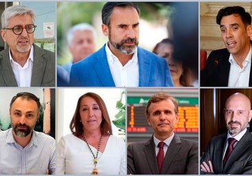 ar, Pérez y Orellana, arriba; Ruiz Araújo, Martín, López y Salas, abajo, de izquierda a derecha.