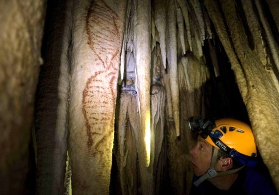 Pinturas paleolíticas de la Cueva de Nerja, que forman parte del conjunto que se presenta a la lista de patrimonio de la Unesco.
