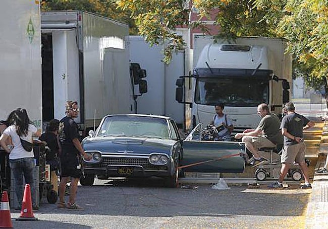 Rodaje de 'Black Mirror' en el exterior de la cárcel de Cruz de Humilladero.