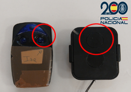 Imagen de los mandos inhibidores que empleaban los supuestos ladrones para robar en coches de turistas.