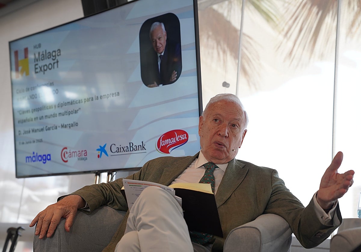 José Manuel García-Margallo, durante el coloquio.