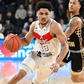 Xavier Castañeda, en un partido de esta temporada con el Bourg frente al Mónaco.