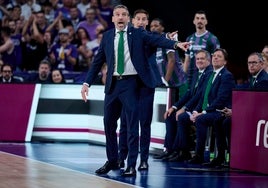 Ibon Navarro, en el segundo partido de la serie de semifinales.