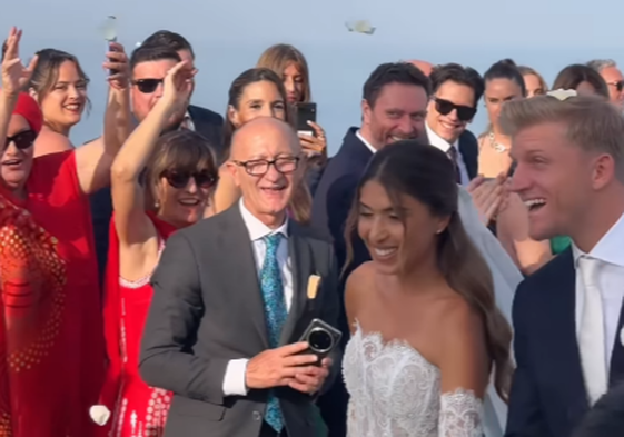 Paloma Amatiste y Alejandro Davidovich, en la boda celebrada este sábado.