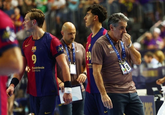 Antonio Carlos Ortega, cabizbajo en la semifinal jugada el sábado en Colonia ante el Magdeburgo.