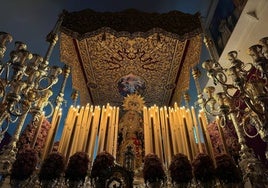 La Virgen de la Trinidad bajará al Centro en su trono de Semana Santa.