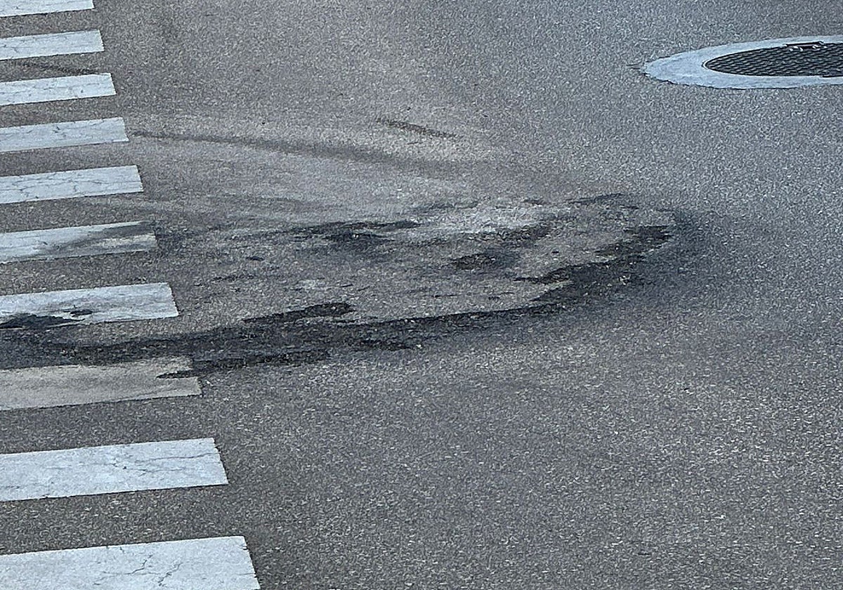 Desperfectos en la calzada.