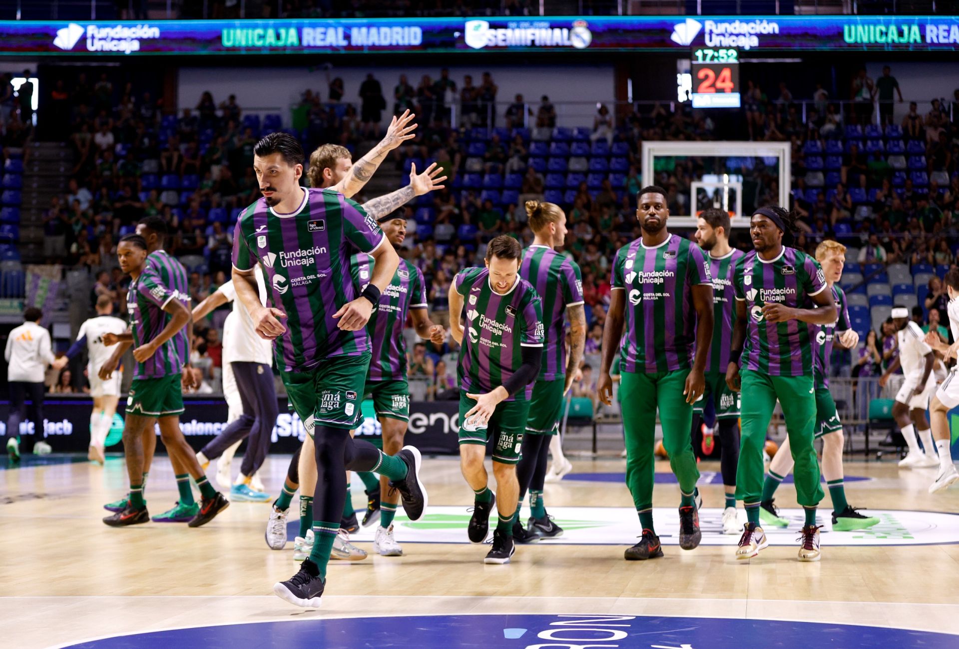 El cuarto duelo entre Unicaja y Real Madrid, en imágenes