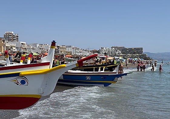 Imagen de la salida de la jornada en La Carihuela.