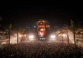 Una imagen tomada, este viernes, durante la actuación de Solomun.