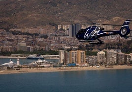 Vista panorámica del litoral de Málaga capital.