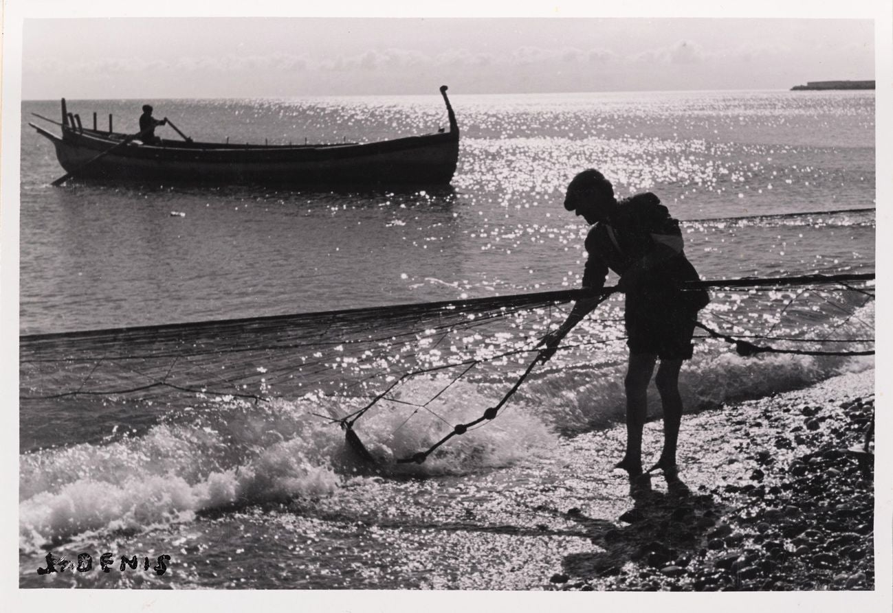 Halando la jábega. J. Denis.