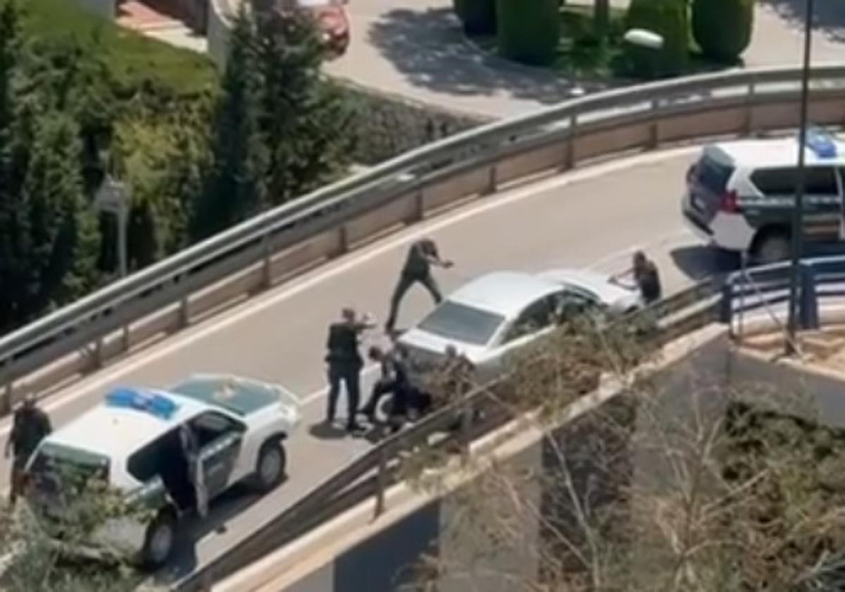 Arrestan en Cerrado de Calderón a dos hombres tras una persecución por la autovía en Málaga