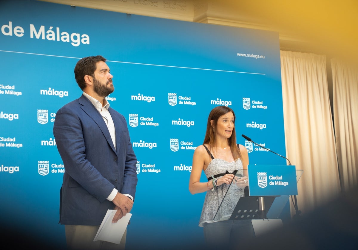 Borja Vivas y Elisa Pérez de Siles esta mañana.