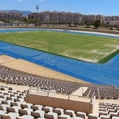 Imagen del estadio de atletismo Ciudad de Málaga, que en principio será la sede del equipo blanquizal durante las obras de La Rosaleda.