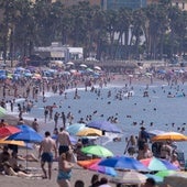 Vista de una de las playas de la capital malagueña.