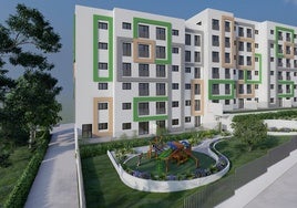 Recreación del proyecto de 55 VPO que se van a construir en Distrito Zeta.