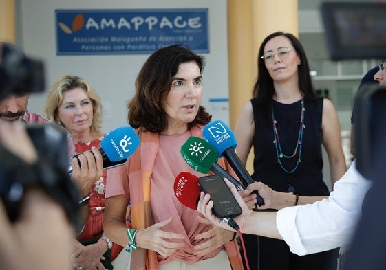 La consejera Rocío Blanco, durante la visita a las instalaciones de Amappace.