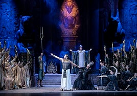 Producción de 'Aída', en el Teatro Cervantes, la pasada temporada.