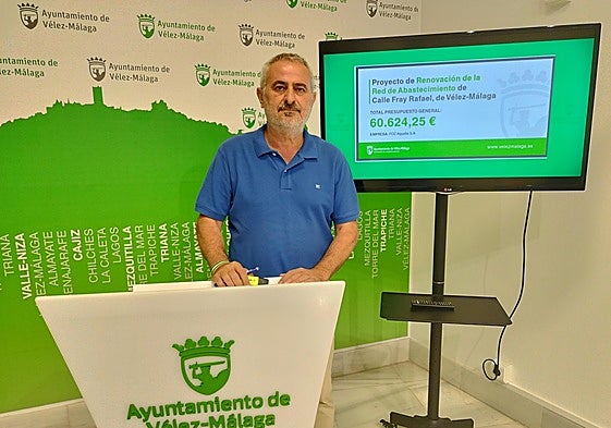 El edil de Infraestructuras, Jesús María Claros, en la presentación del proyecto.