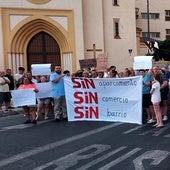 Protesta realizada el pasado miércoles en la barriada de Huelin.
