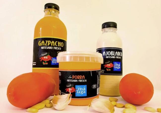 Productos de La Gazpachería Malagueña.