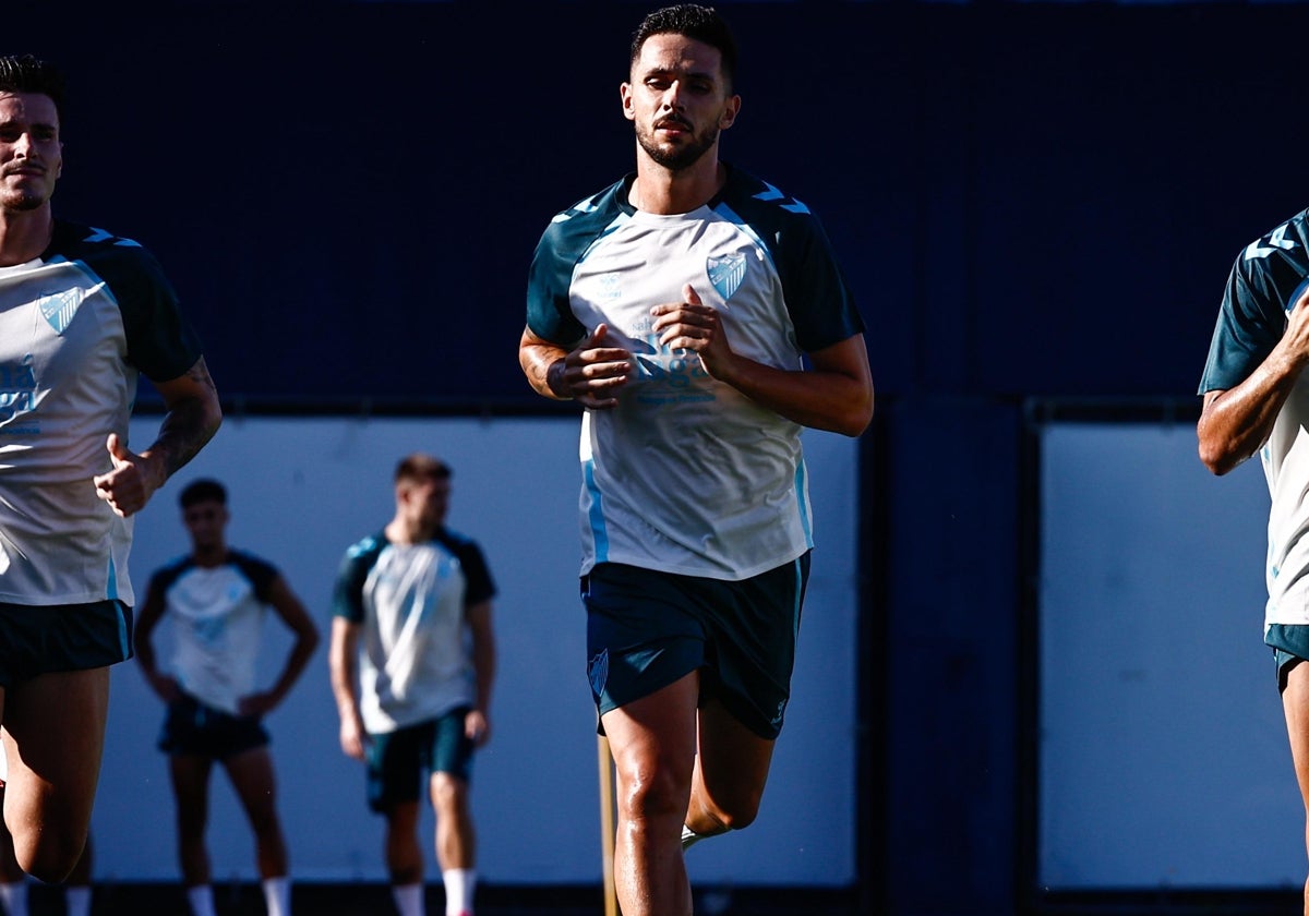 Nelson Monte, durante un entrenamiento de esta pretemporada.