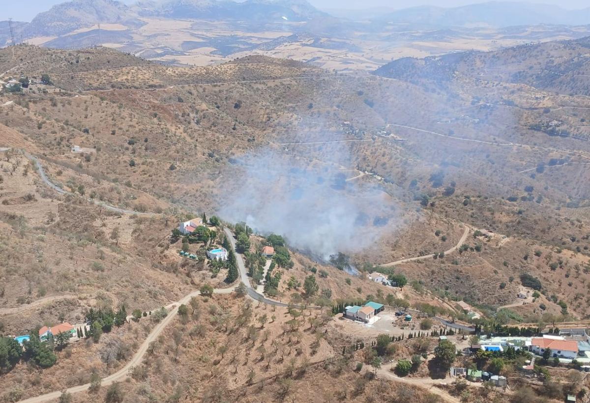 Vista aérea de la zona del siniestro.