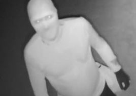 Imagen de uno de los ladrones, captada por cámaras de videovigilancia.