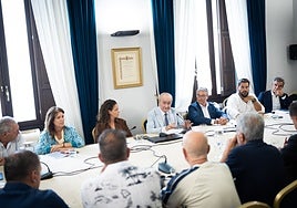 Imagen del encuentro celebrado en el Ayuntamiento.