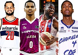 Jordan Schakel (Oostende), Demajeo Wiggins (Karditsa), Ben Bentil (Mersin) y Ronald March (Mersin).