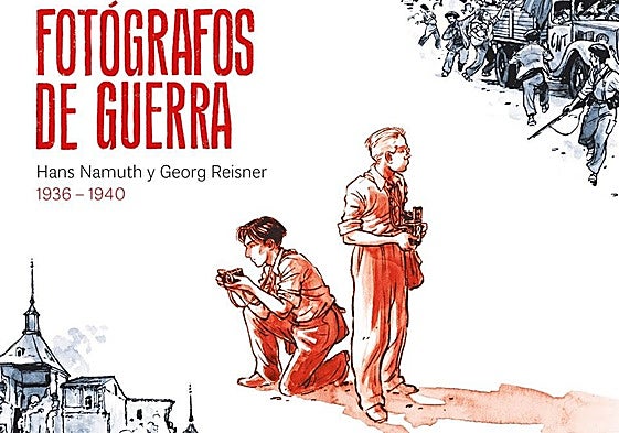 Portada de la novela gráfica con sus protagonistas, los fotógrafos Hans Namuth y Georg Reisner.