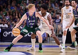 Alberto Díaz, defendido por Feliz en las semifinales de la Liga de la pasada campaña.