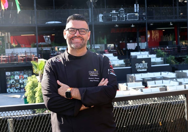 El cocinero malagueño, en la zona de restauración del festival marbellí.