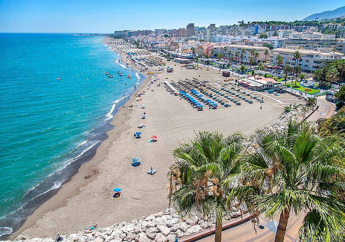 Vista de las playas de Torremolinos.