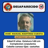 Buscan a José Manuel, un vecino de Málaga de 51 años al que se perdió el rastro hace una semana