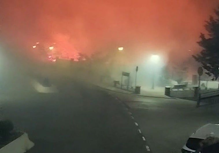 Uno de los incendios provocados en el municipio de Teba.