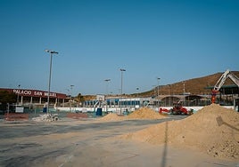 Comienzo de las obras de la nueva cubierta de la pista de patinaje.