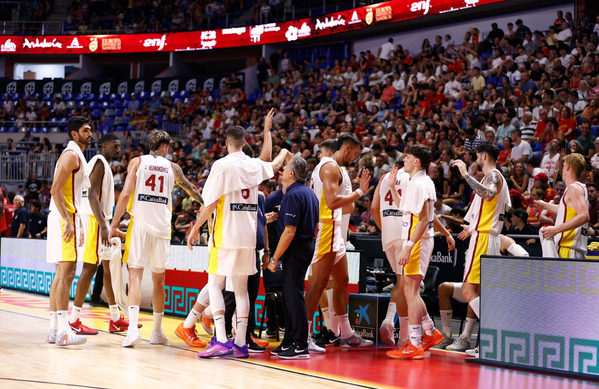 El España - Portugal en Málaga, en imágenes