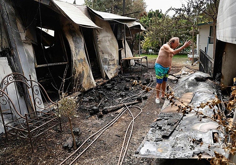 Una de las zonas afectadas por el incendio de Tarifa.