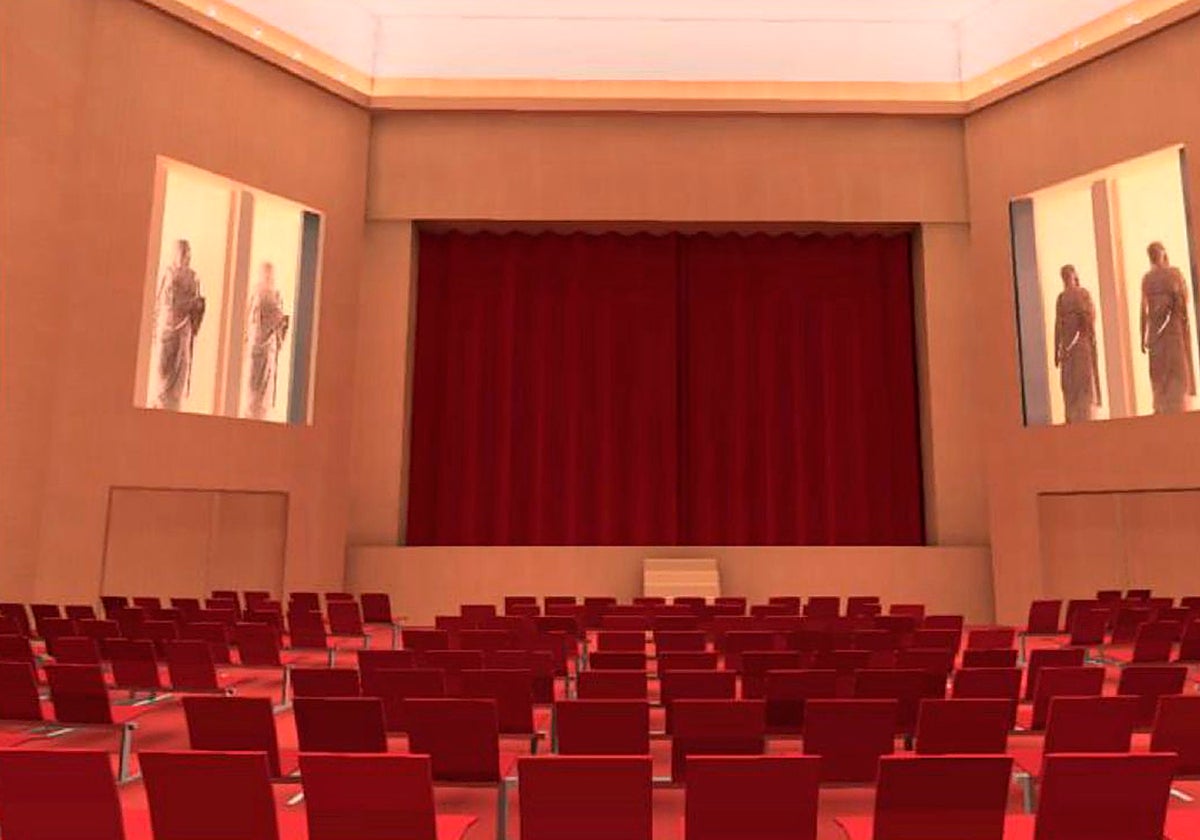 Recreación de cómo quedará el interior del Teatro Torcal