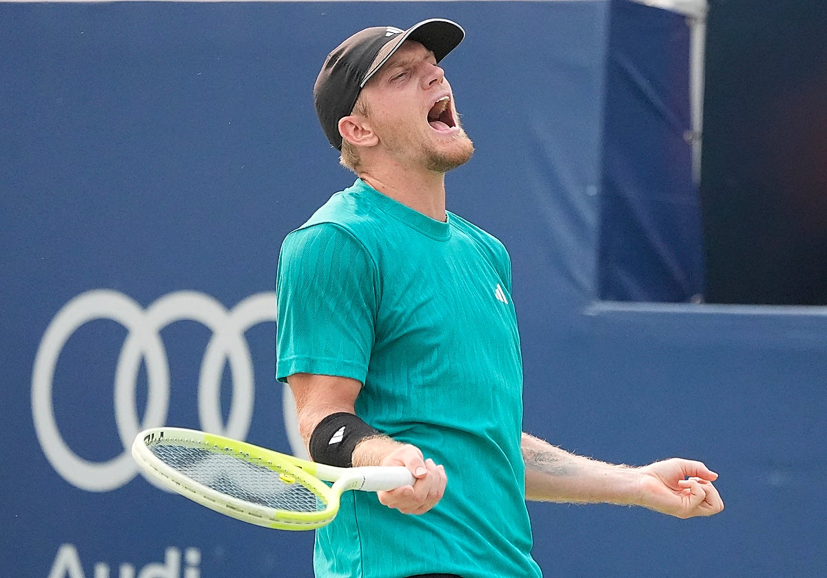 Un gesto de lamento de Alejandro Davidovich en su último partido, ante Rublev en Toronto.